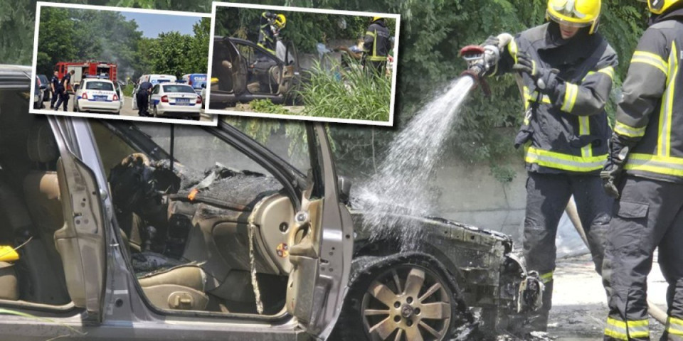 Izgoreo automobil u Beogradu: Od njega ostao pepeo (FOTO/VIDEO)