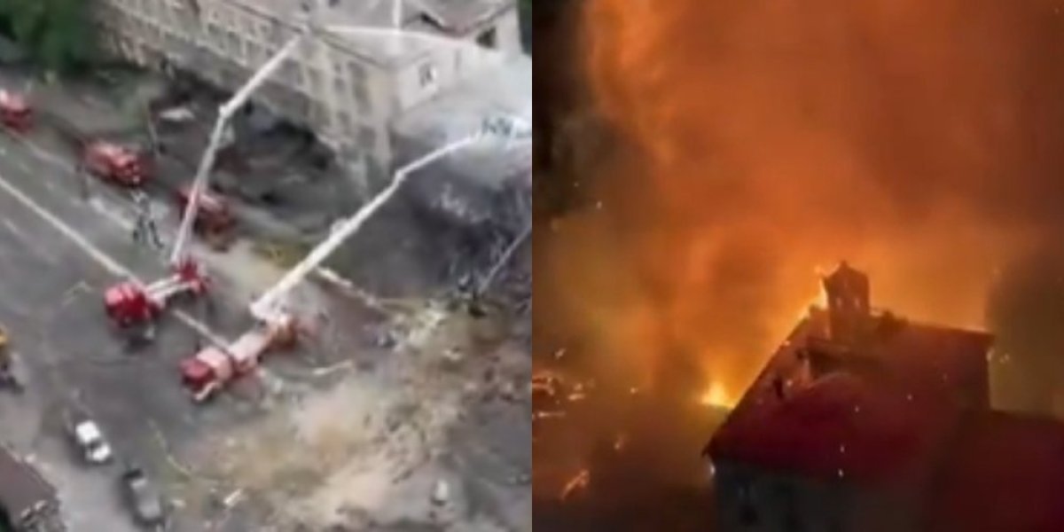 Rusi digli u vazduh tajnu podzemnu halu u Kijevu: Razorena fabrika za proizvodnju "Pakao" dronova (VIDEO)