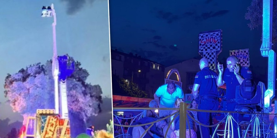 Zaglavila se sprava, pa devojka pala sa 5 metara visine: Horor u luna parku u Inđiji (FOTO/VIDEO)