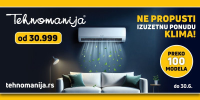 Preko 100 modela klima – cene već od 30.999 dinara. Požurite, zalihe su ograničene!