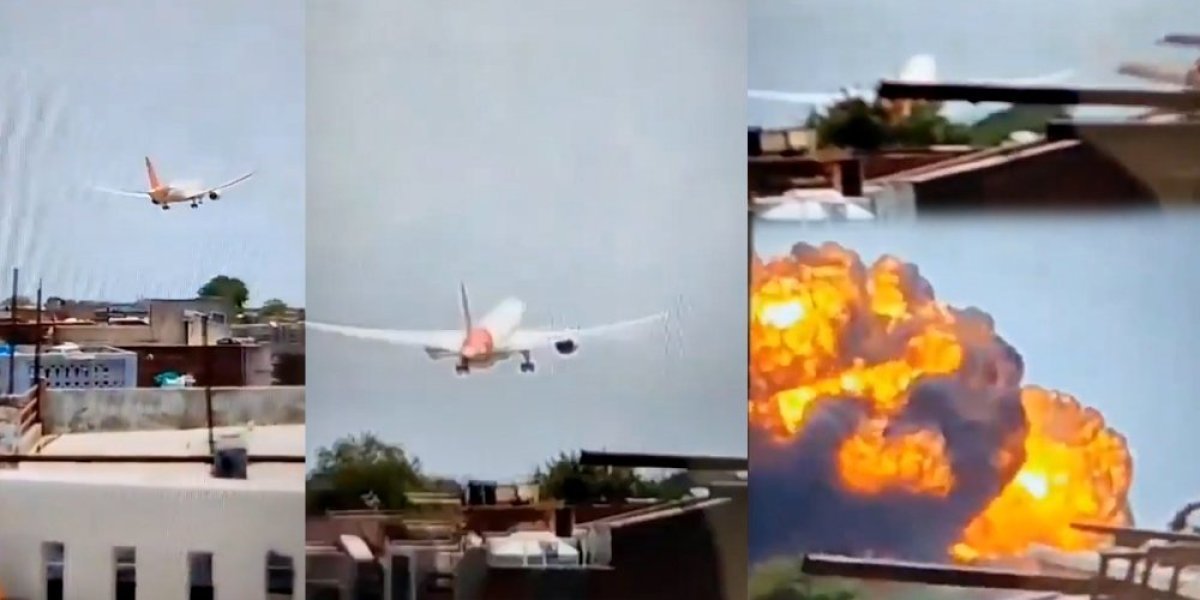 (VIDEO) Stravičan snimak pada aviona sa 242 putnika: Horor video se munjevito širi mrežama