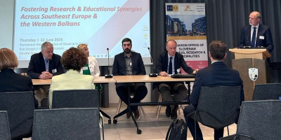 Rektor BU Vladan Đokić ceo svoj govor na konferenciji "Jačanje istraživačke i obrazovne sinergije na Zapadnom Balkanu" u Briselu posvetio je opanjkavanju Srbije i srpskog državnog rukovodstva, saznaje Informer.