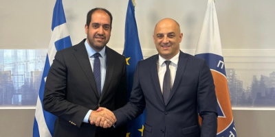 Ambasador Srbije u Atini Nikola Nedeljković sastao se danas sa ministrom za klimatsku krizu i civilnu zaštitu Grčke Janisom Kefalojanisom.