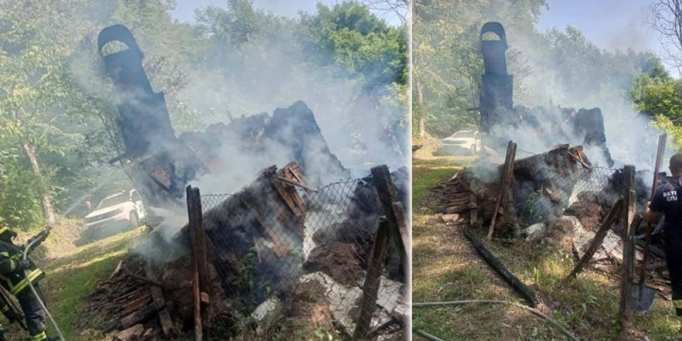Kuća izgorela do temelja: Podmetnut požar u selu kod Bosilegrada (FOTO)
