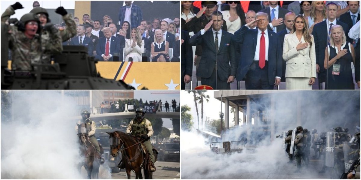 Tramp i Melanija na vojnoj paradi, protesti širom SAD (FOTO/VIDEO)
