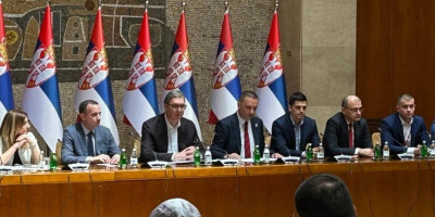 Predsednik Srbije Aleksandar Vučić prisustvuje danas otvaranju Međunarodnog foruma studenata "Sloboda i suverenost naroda u 21. veku".
