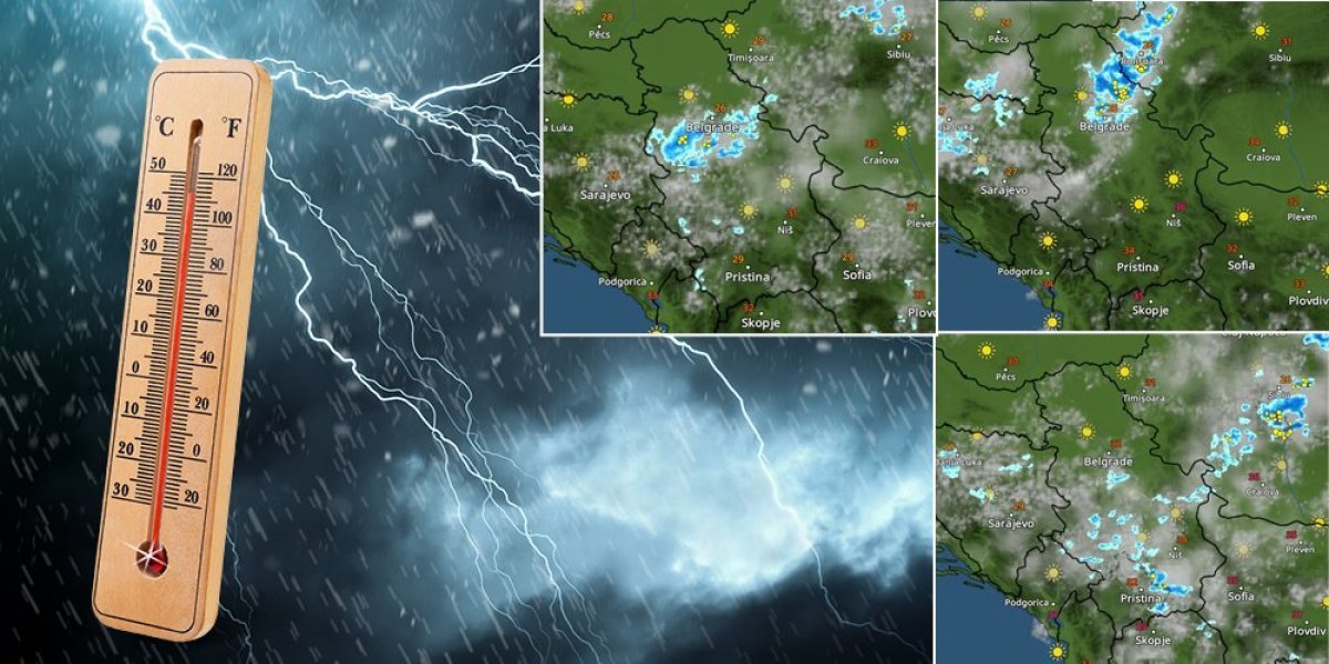 Pogledajte kako će se nevreme kretati iz sata u sat: Nakon paklenih vrućina, stiže oluja (MAPA)