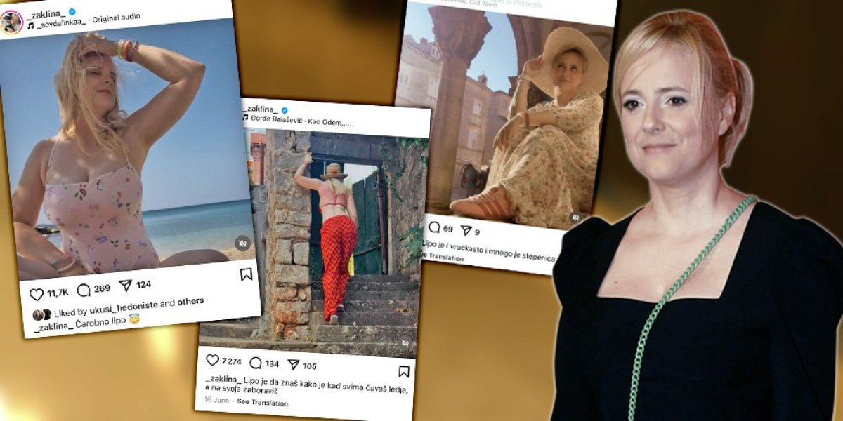 (FOTO) Žakilica Hrvatima pokazala atribute: Šolakova novinarka se raspištoljila na plaži, iz Dubrovnika šalje "lipe" pozdrave
