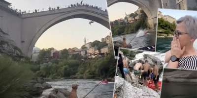 Švajcarac Luka Bont, koji na društvenim mrežama objavljuje snimke kako skače sa velikih visina, skočio je sa Starog mosta u Mostaru pravo u Neretvu, nakon čega ga je grupa Mostaraca pretukla.
