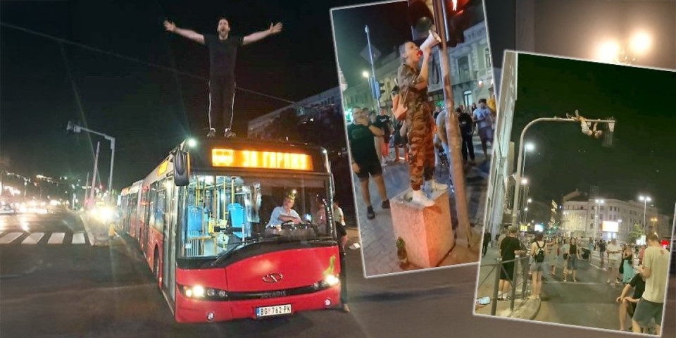 Oni bi da vode Srbiju?! Divljačke scene blokadera širom Beograda u stilu najvećih ludaka i huligana (FOTO)