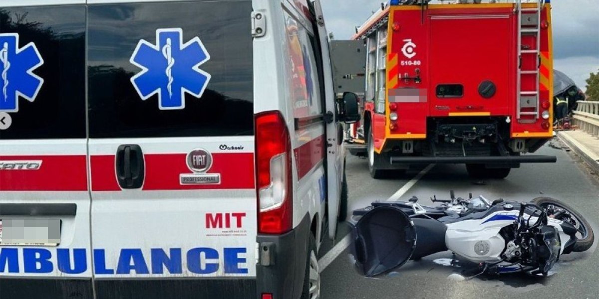 Užasne scene u Pećincima: Zakucao se u motor i ubio motociklistu, kola u plamenu (VIDEO)