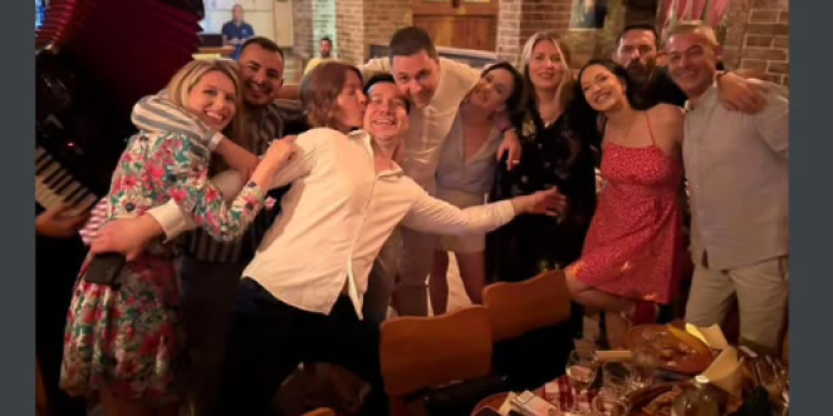 Marko Ivas na proslavi rođenja sina