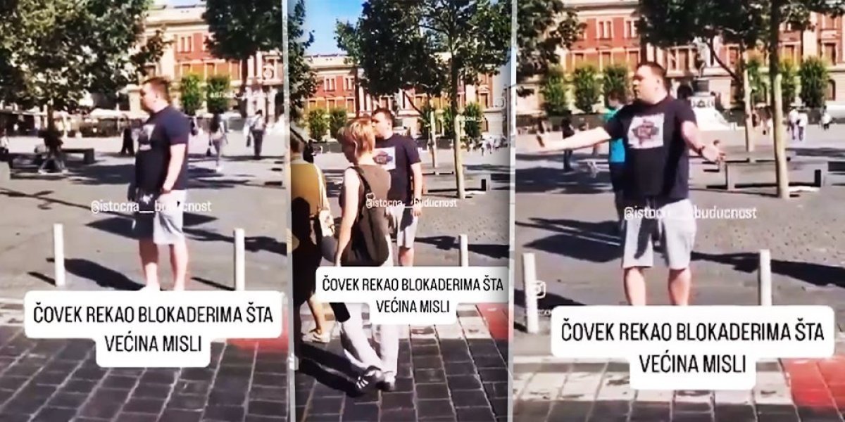 Rekao teroristima šta misli većinska Srbija: "Nemojte da glumite ludilo, pomerite se da ljudi prođu, moraju da rade!" - Oni ga napali (VIDEO)