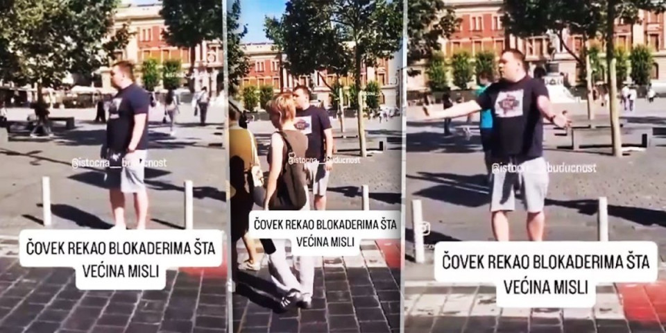 Rekao teroristima šta misli većinska Srbija: "Nemojte da glumite ludilo, pomerite se da ljudi prođu, moraju da rade!" - Oni ga napali (VIDEO)