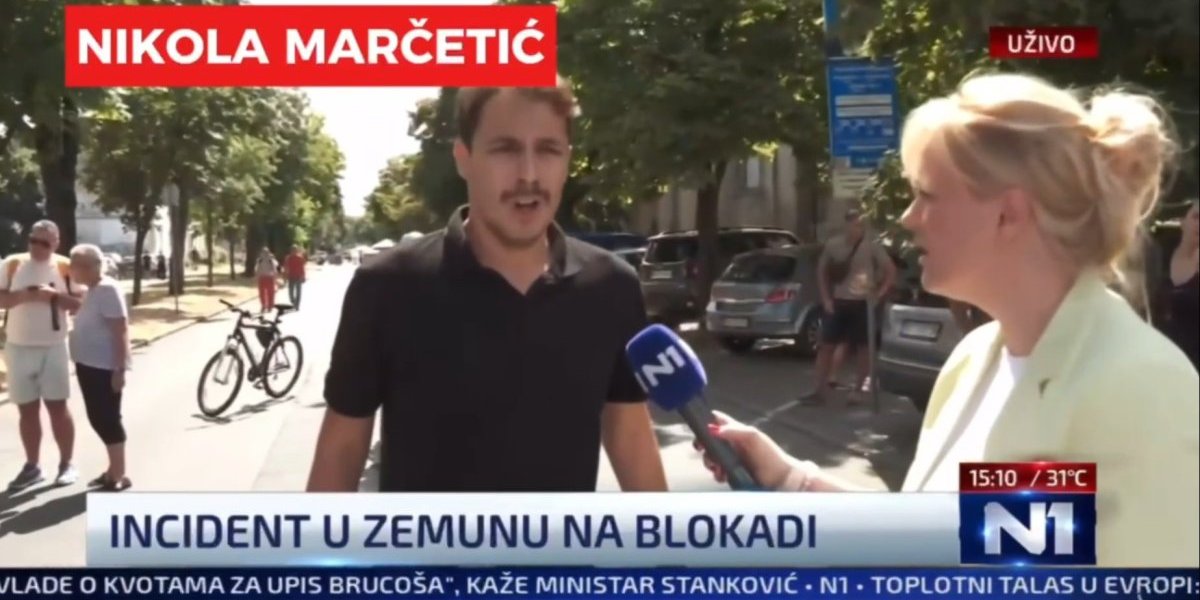 Šutirao mladića na zemlji, pa pušten nakon saslušanja - Evo kakvog nasilnika i lažova blokaderi brane (VIDEO)