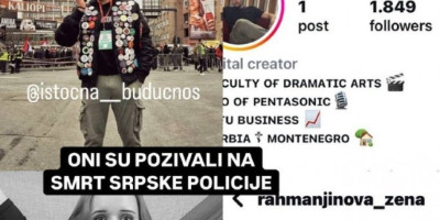 Studenti iz Crne Gore koji studiraju u Beogradu pozvali su na smrt policajaca u Srbiji.