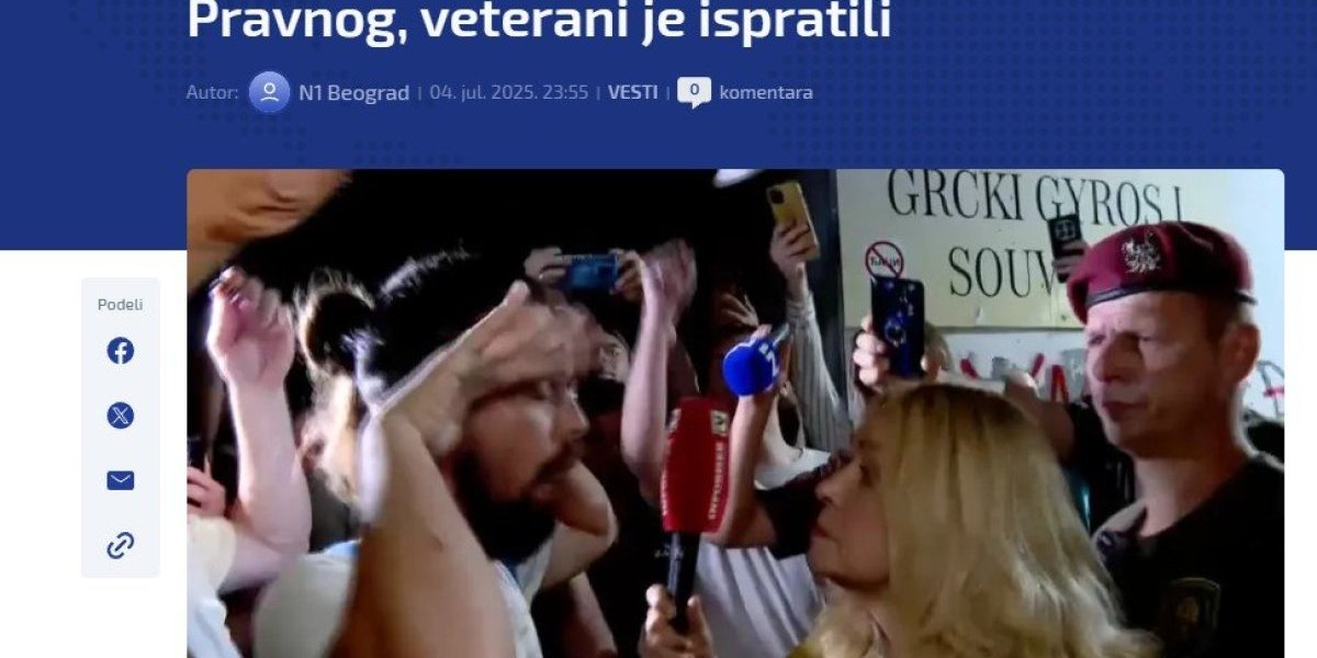 Sram vas bilo srbomrsci! Ovako na N1 izveštavaju o pokušaju linča Branke Lazić (FOTO/VIDEO)