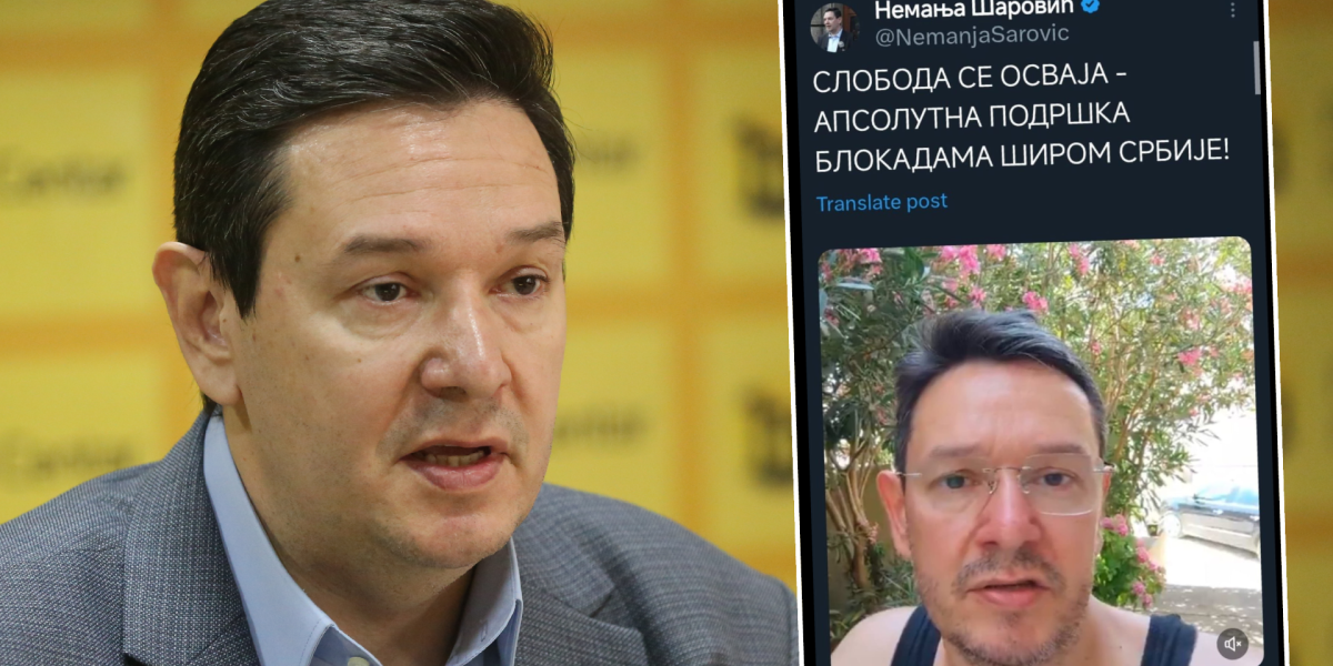 (VIDEO) Šarović sa plaže podržava blokadere: Propali političar poslao poruku kontejner-teroristima