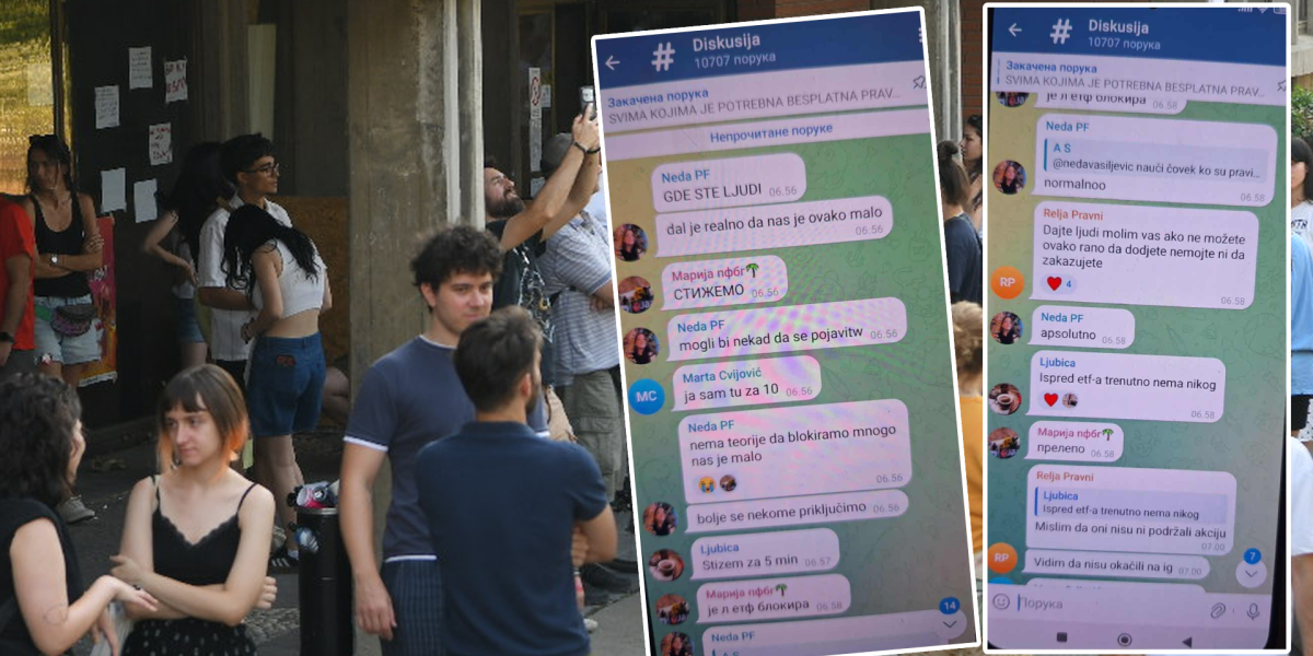 Ljudi, gde ste? Je l' moguće da nas je ovako malo? Infiltrirali smo se u blokaderske grupe - gotovo, prslo, kraj!