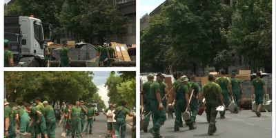 Radnici javnih gradskih preduzeća uklonili su barikade iz Glavne ulice u Zemunu koje su postavili blokaderi teroristi.