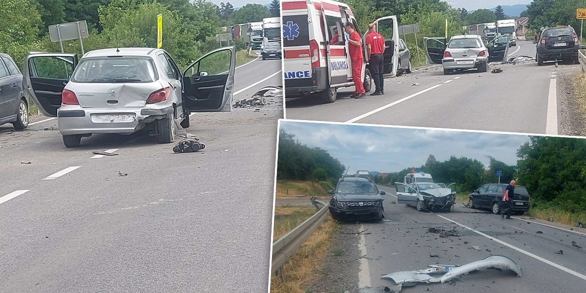 Haos kod Vrnjačke Banje: Lančani udes, srča po putu (FOTO)