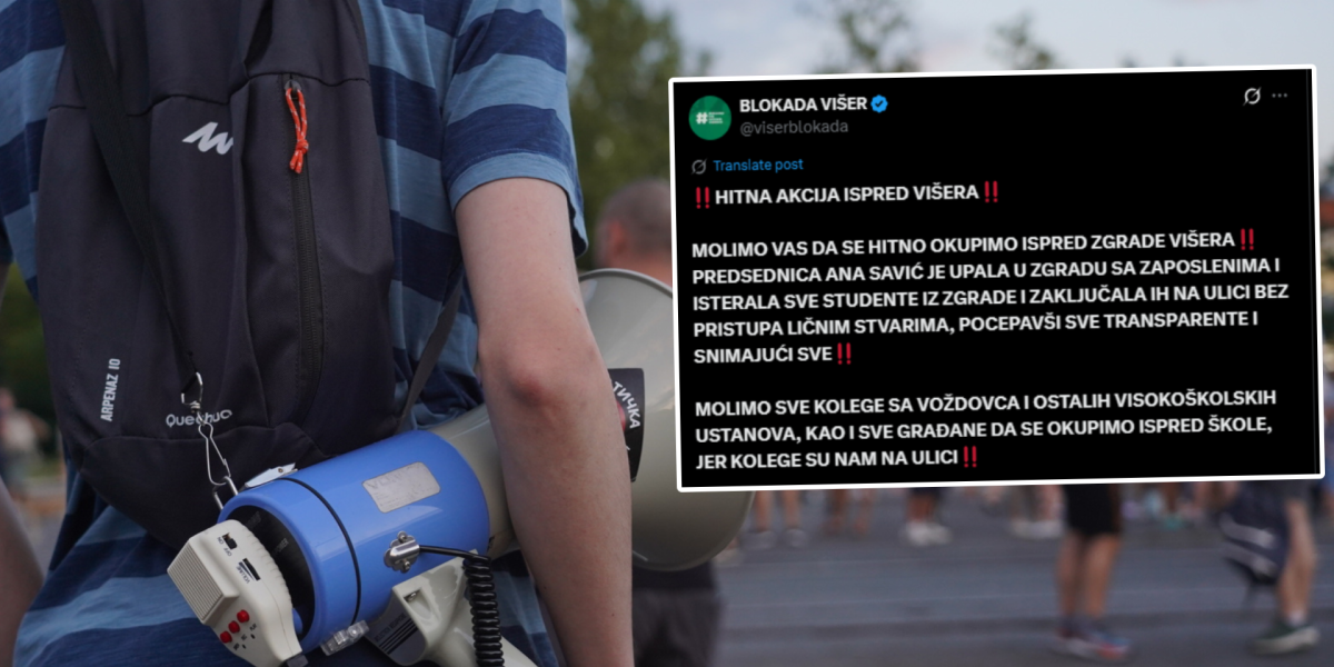 Narod ne može da trpi blokadere! Vučićeve reči dobile potvrdu: Šta se dešava ispred Visoke škole elektrotehnike i računarstva?!