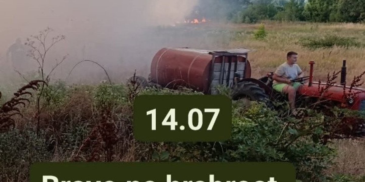 Deca gasila požar u selu Rečica