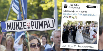 Tajkunski mediji i blokaderi aktivni na društvenim mrežama pokušali su da slažu čitavu naciju pričom o romantičnom venčanju dvoje zaljubljenih na nedavnim protestima u Zemunu, ali sada je ta njihova prevara raskrinkana.