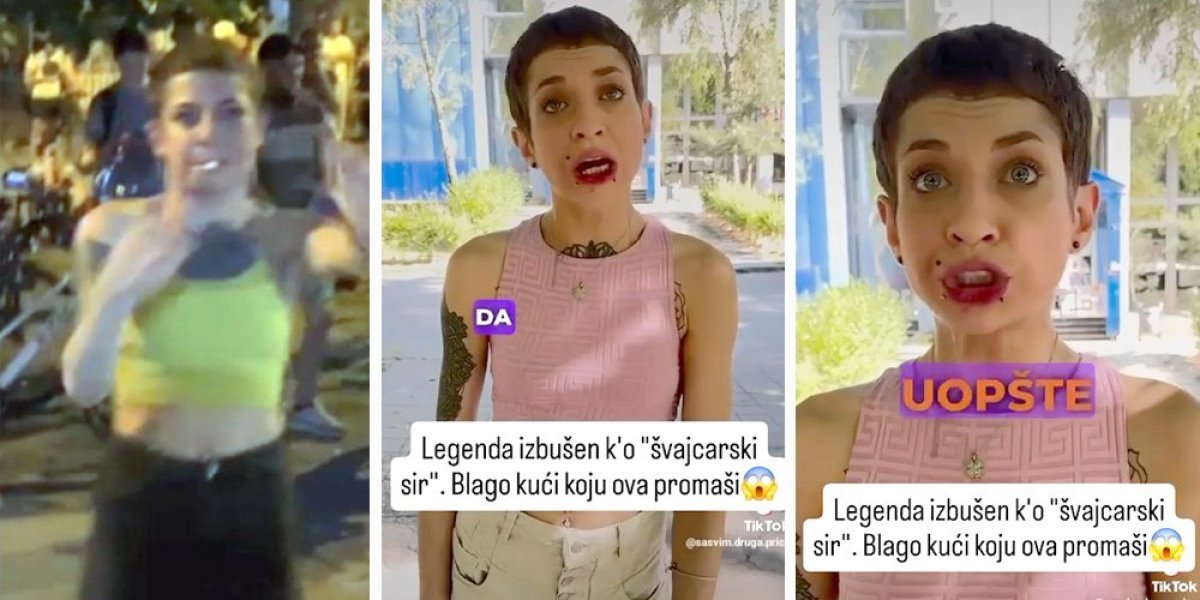 Ljudi, ovo je asistentkinja na fakultetu?! Prvo divljala na protestu, na novom snimku jedva govori, usta joj izbušena (VIDEO)