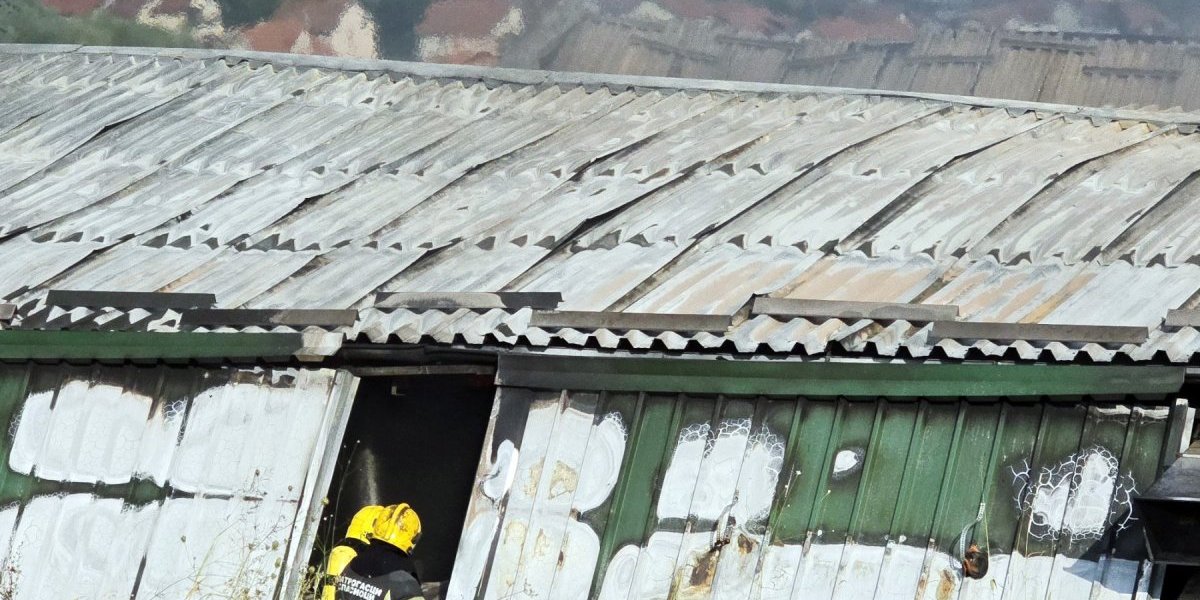 Gašenje požara na Zvezdari