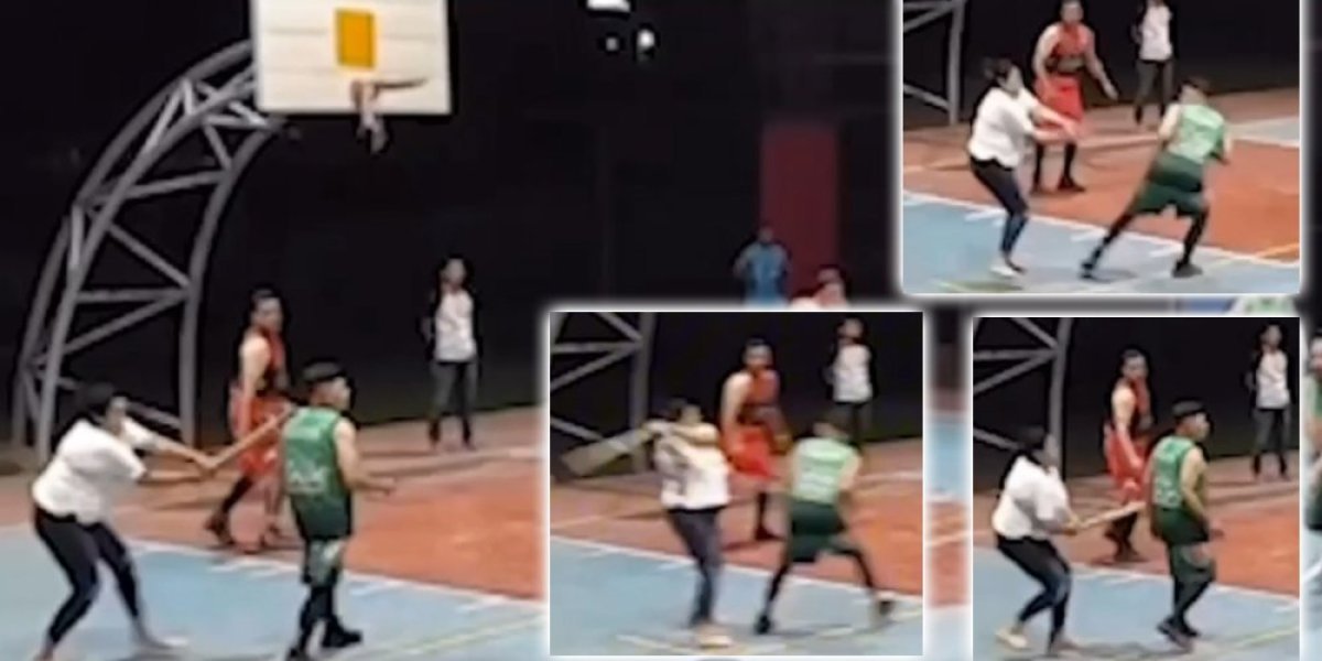 Neverovatan snimak kruži mrežama: Žena upala na teren i motkom premlatila muža (VIDEO)