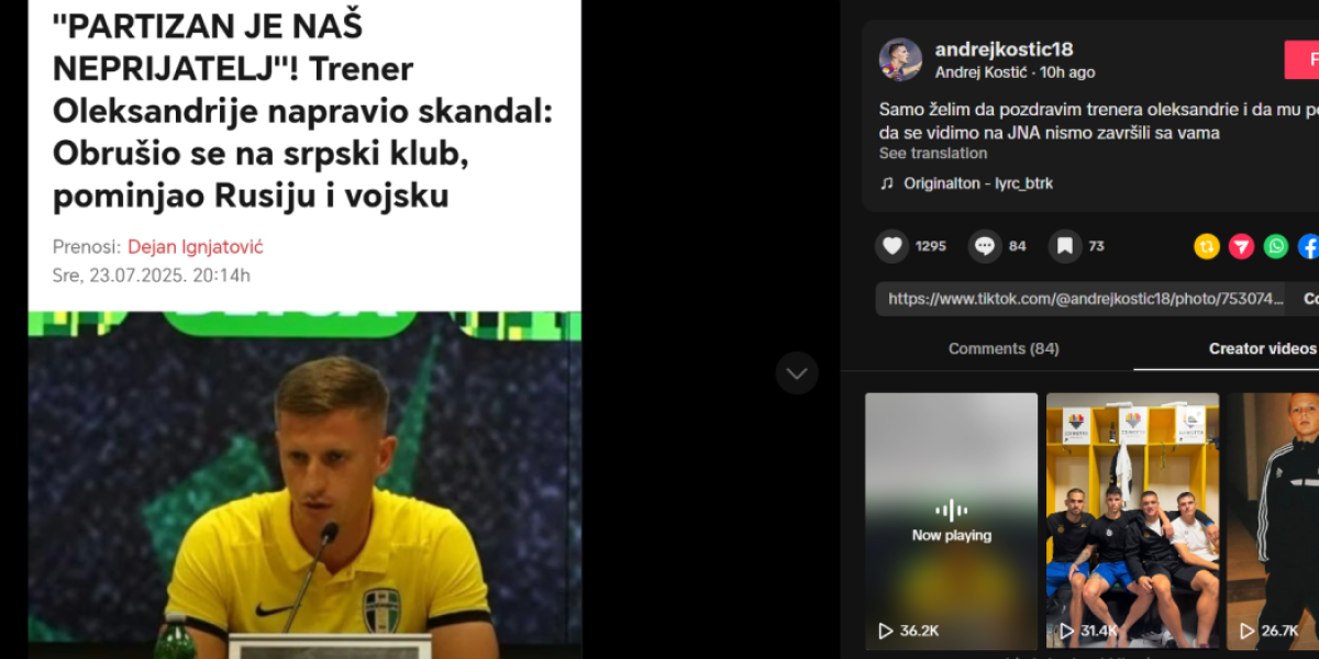 Komentar Andreja Kostića nakon pobede nad Oleksandrijom