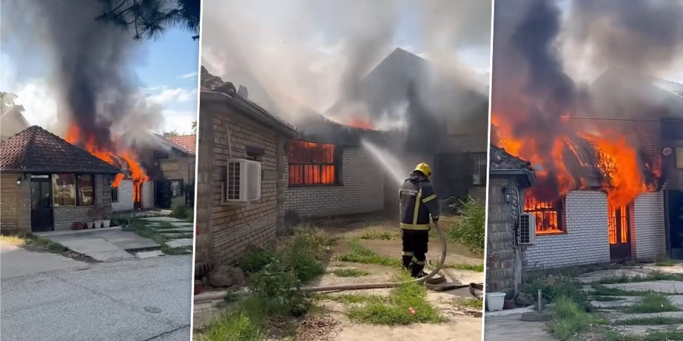 Vatra "guta" krov kuće: Ogroman požar u Beočinu (VIDEO)