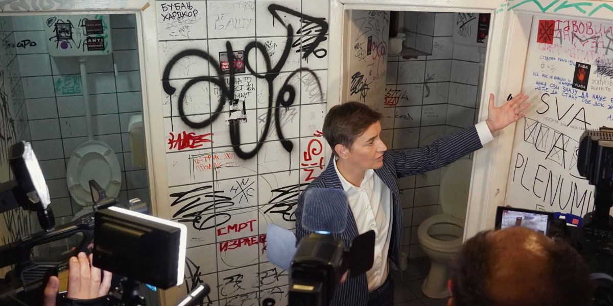 Osvanuo je čak i skandalozni grafit "Davidova zvezda jednako kukasti krst"