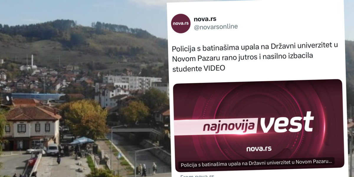 (VIDEO) Opasno: Nova S lažima pali Pazar i Rašku oblast!