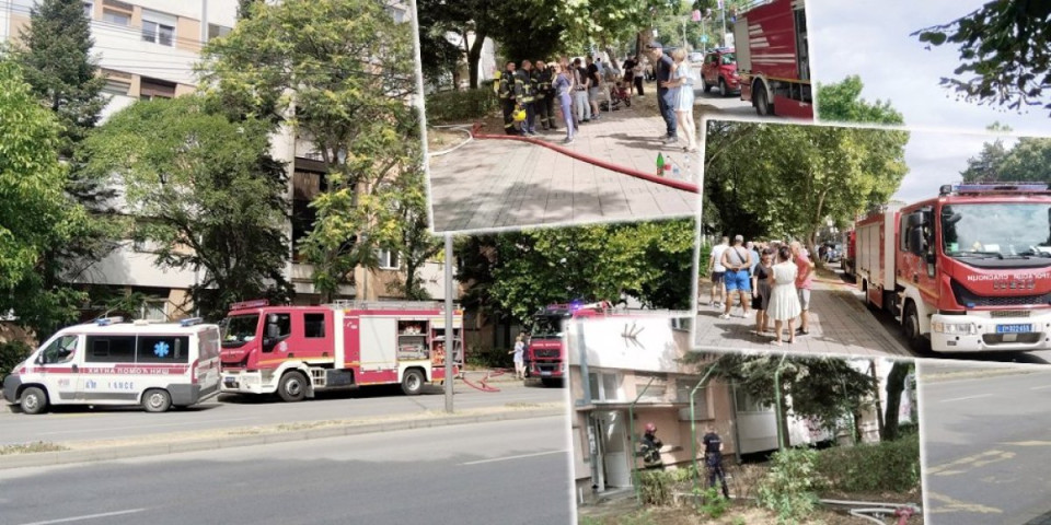Zapalio se stan u kojem su bila deca: Veliki požar u Nišu (FOTO/VIDEO)