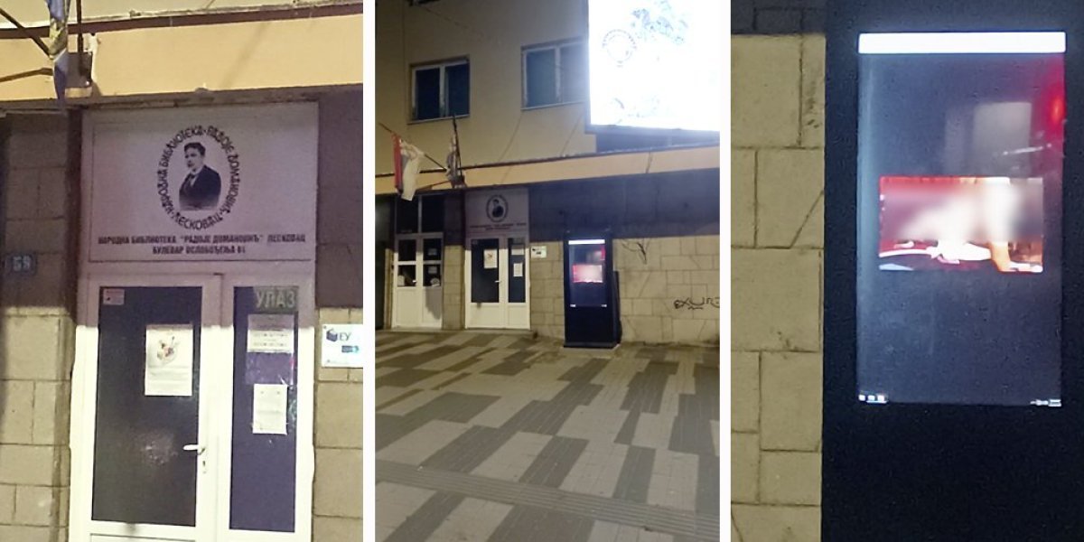 Skandalčina: Ispred biblioteke emitovan pornić