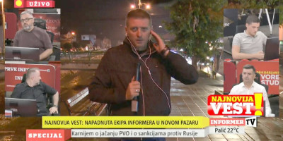 Ekipa Informer TV napadnuta je u Novom Pazaru.