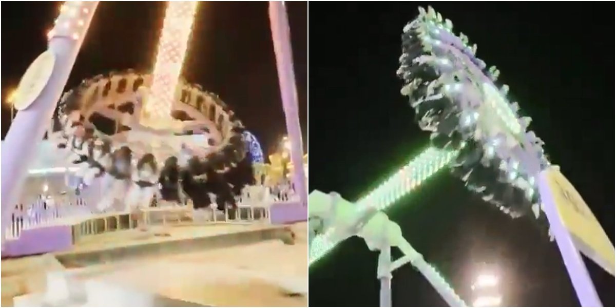 (UZNEMIRUJUĆE) Horor u zabavnom parku: Ringišpil pukao i pao na ljude, jeziv snimak nesreće kruži mrežama