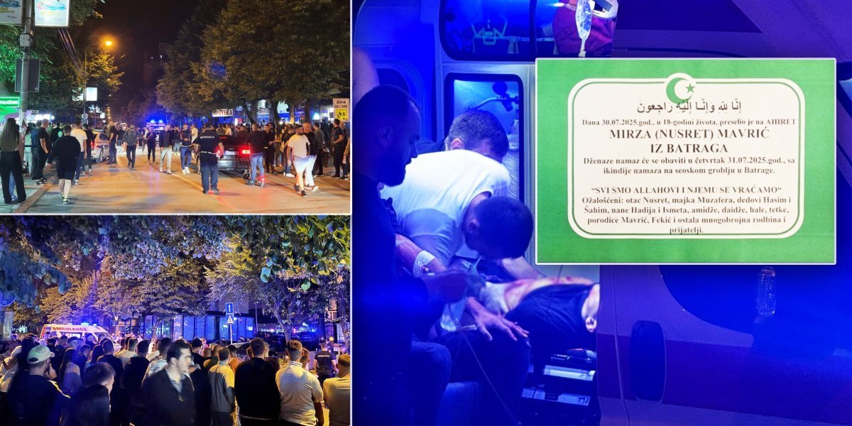 Potresni poslednji oproštaj od ubijenog mladića u Novom Pazaru: Mnogobrojna porodica ostala bez svog Mirze (FOTO)