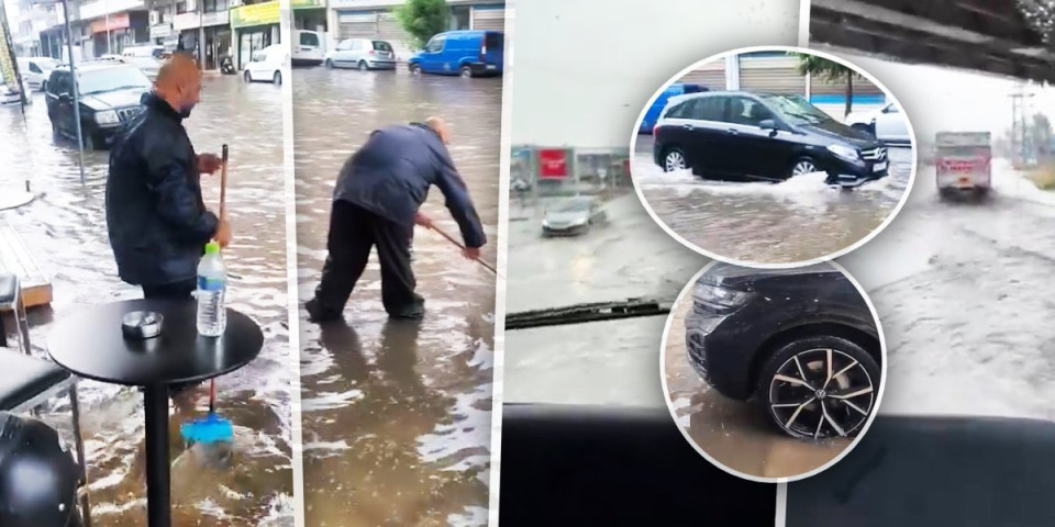 Strašno nevreme pogodilo omiljeni srpski grad: Bujice vode nosile sve pred sobom, došlo do sudara automobila (VIDEO)
