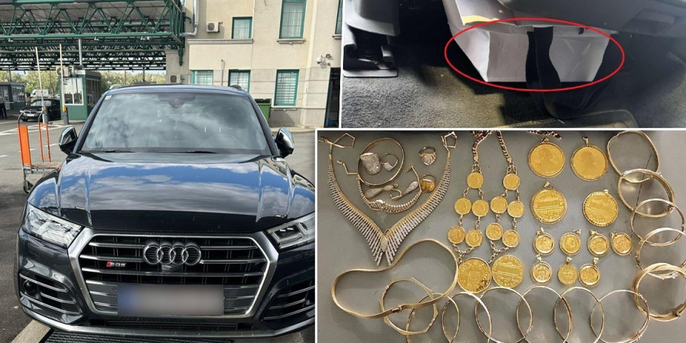 Pola kilograma zlata I dukata sakrio ispod sedišta skupog automobila: Neverovatna zaplena na Horgošu (FOTO)