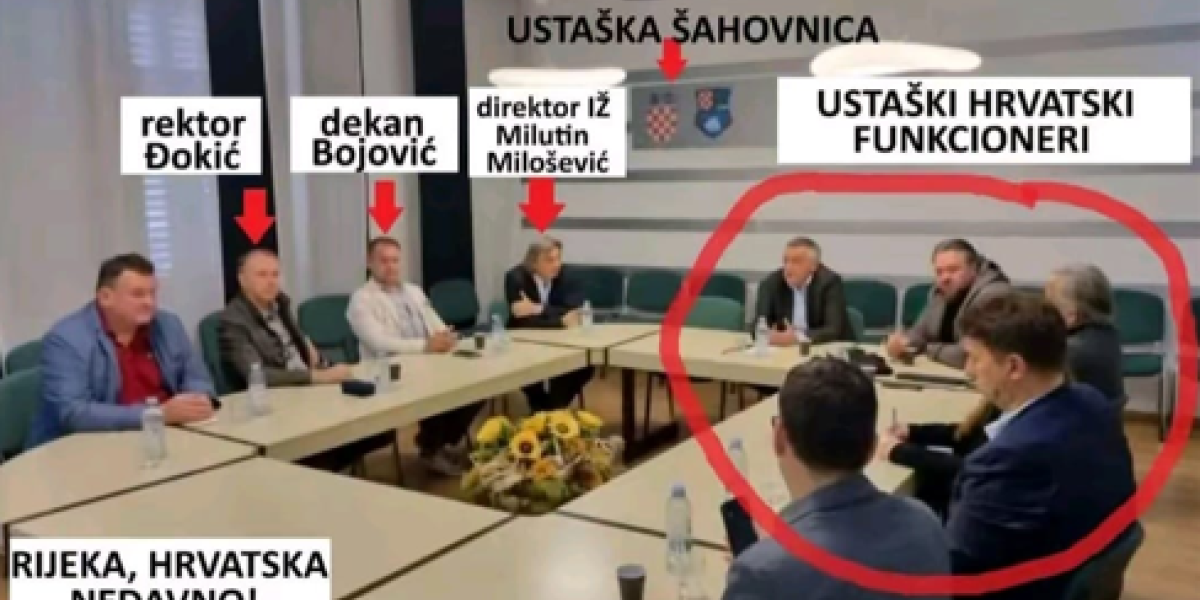 Đokić, Bojović i Milošević na ustaškom sastanku: Blokaderi pod šahovnicom dobili instrukcije (FOTO)