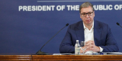 Predsednik Republike Srbije Aleksandar Vučić obratio se danas javnosti u zgradi Generalnog sekretarijata predsednika Republike Srbije.