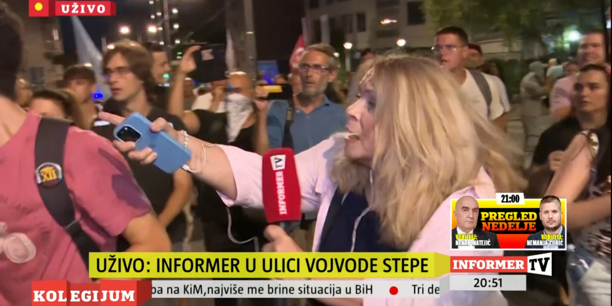 NAPAD NA EKIPU INFORMER TV! Blokaderi nasrnuli na novinare koji im nisu po volji (FOTO/VIDEO)
