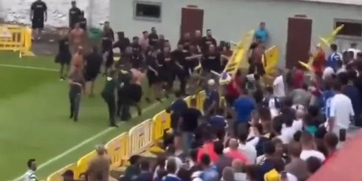 (VIDEO) Opšta makljaža na stadionu uoči derbija - Tukli se zaštitnim ogradama, reagovala žandarmerija