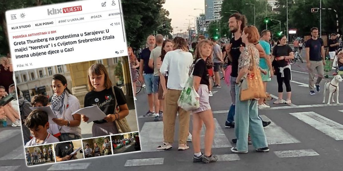 Ko plaća ovu ženu? Greta s blokaderima rušila Srbiju, pa potrčala u Bosnu da kaže kako su Srbi genocidni narod!