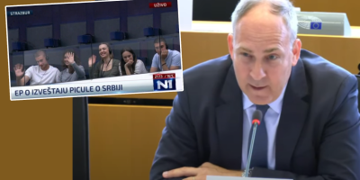 Poslanik hvatskog Domovinskog pokreta (DP) i istaknuti ustaša Stiven Nikola Bartulica, čije su obraćanje u Evropskom parlamentu u maju pomno slušali blokaderi iz Srbije a zatim mu i aplaudirali, poručio je da Srbija mora da plati ratnu odštetu Hrvatskoj!