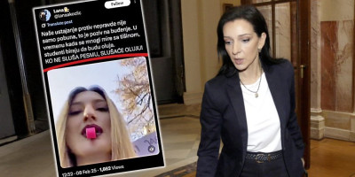 Pre bolesnog komentara Marinike Tepić na mreži Iks, u kom je napisala ''danas samo lagana kiša, od ponedeljka ''oluja'', čime je aludirala na monstruozno ubijanje Srba u zločinačkoj akciji Hrvatske iz 1995, na isti način je masakr sopstvenog naroda slavila i jedna od vođa blokadera.