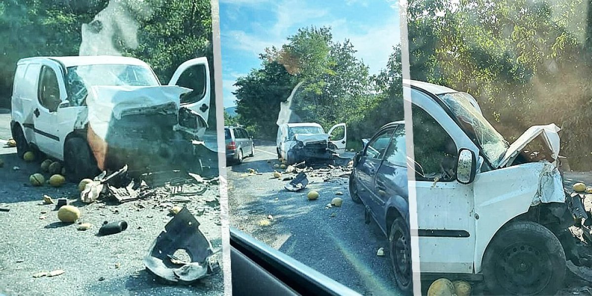 Vozila smrsakana kao limenke: Teška nesreća kod Sremske Kamenice (FOTO)
